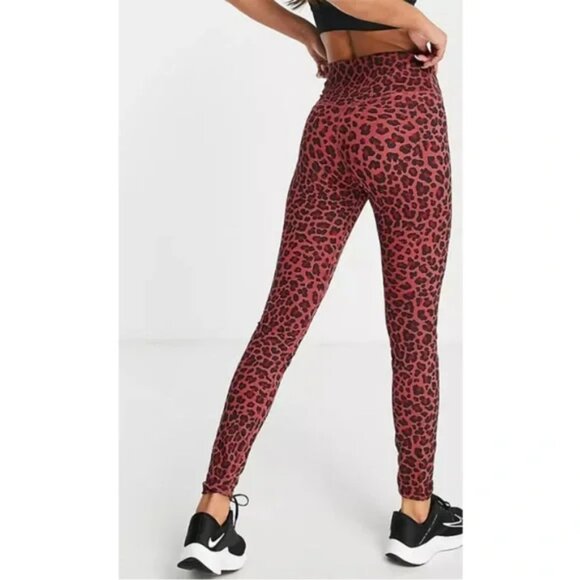 Nike Training Dri-FIT One Tights Glitter Leopard leggings M - Picture 2 of 7